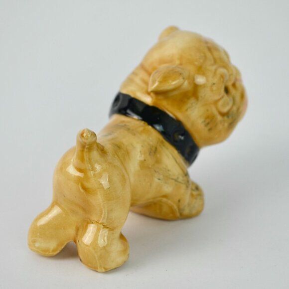 Vintage Ceramic Bulldog Figurine 3.25" Tall 5" Long - Picture 2 of 5